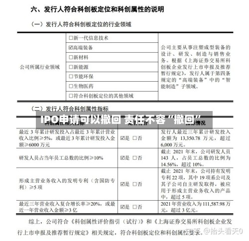 IPO申请可以撤回 责任不容“撤回	”-第2张图片