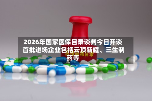 2026年国家医保目录谈判今日开谈 首批进场企业包括云顶新耀、三生制药等-第2张图片