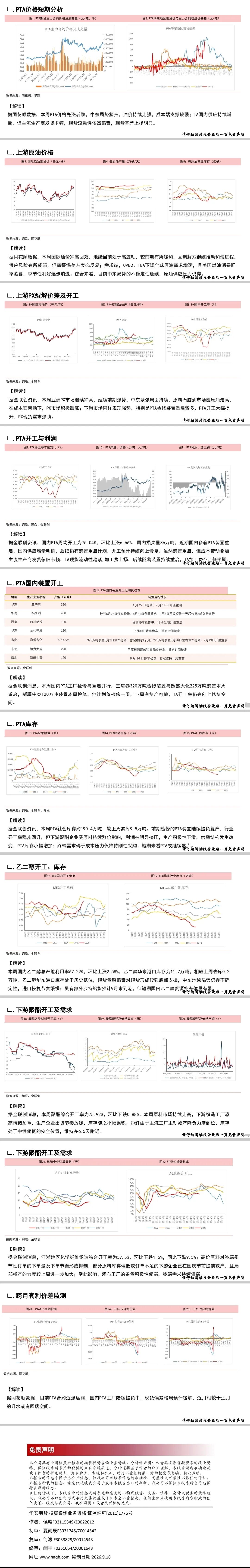 PTA：成本高波动，需求负反馈加剧2026.9.19